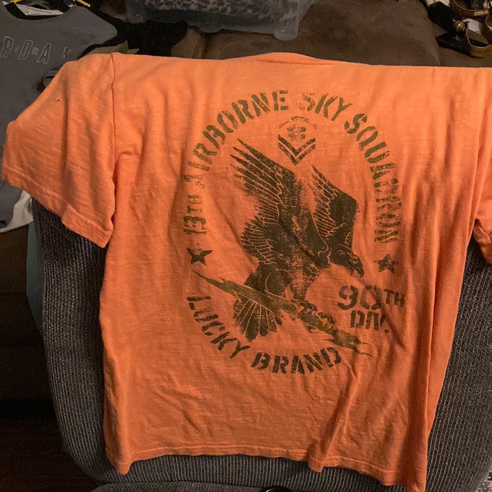 Lucky brand tshirt orange medium